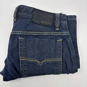 Diesel Mens 30x26 "Viker" 5 Pocket Design Regular Straight Button Fly Blue Jeans